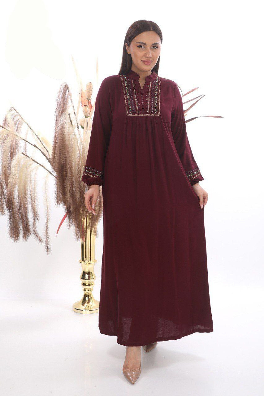 Embroidered Abaya Dress + - Chaddors