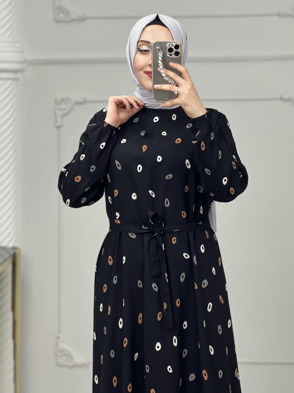 Black Aline Viscose Dress