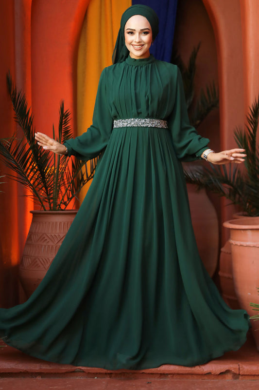 Emerald Green Turkish Dress