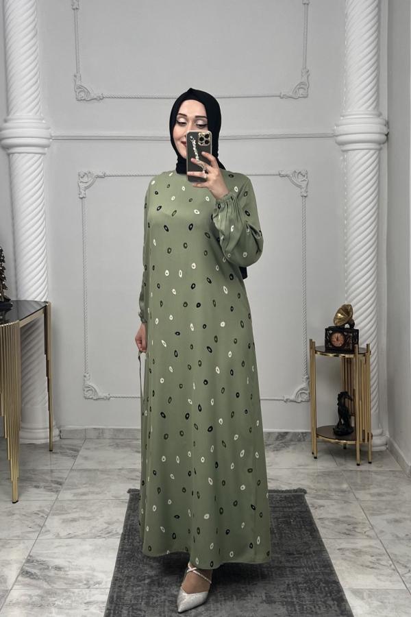 Light Green Aline Viscose Dress