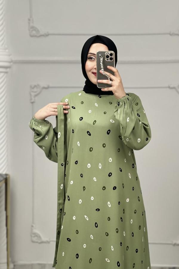 Light Green Aline Viscose Dress