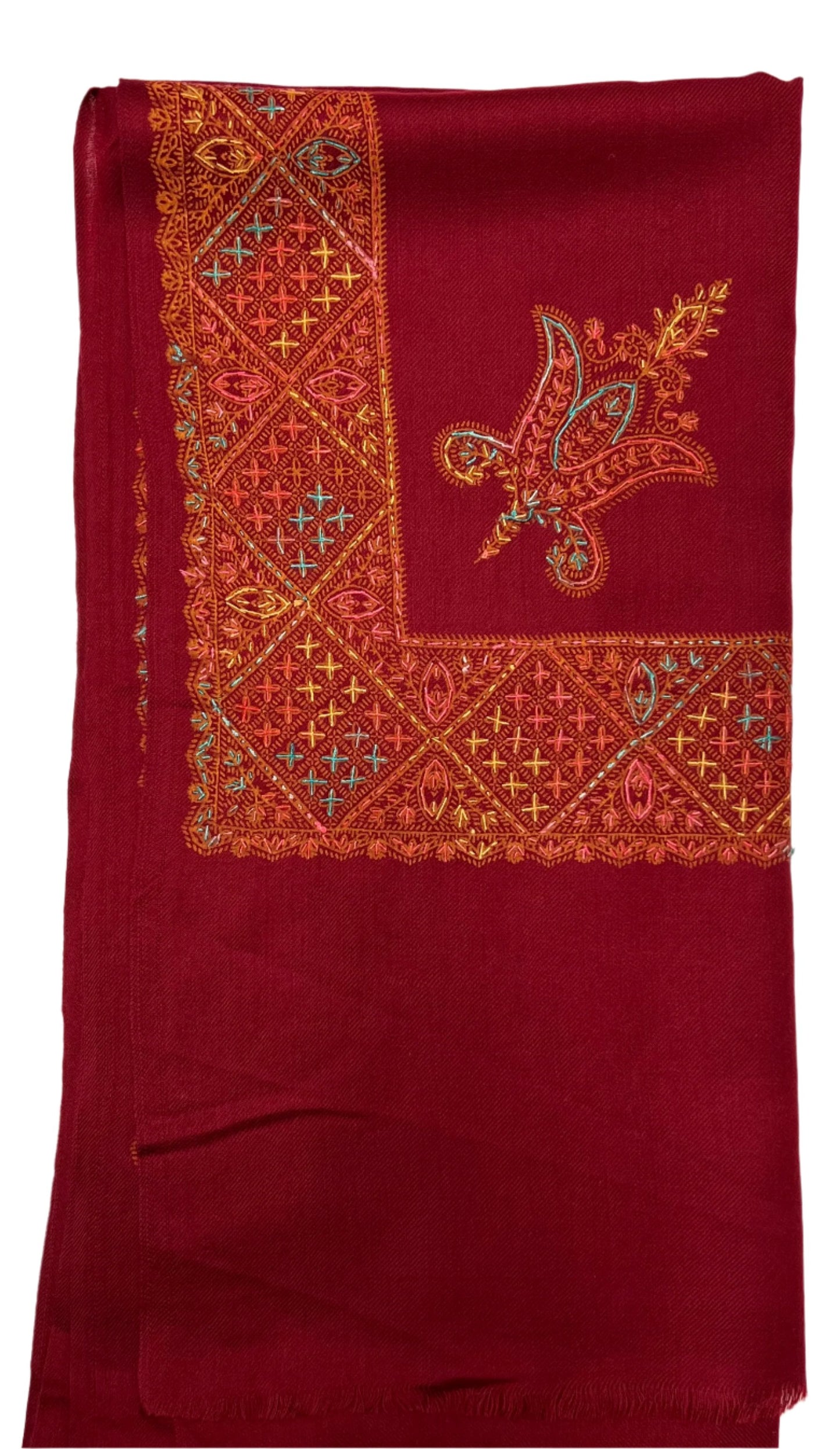 Rouge Pashmina Embroidered Shawl