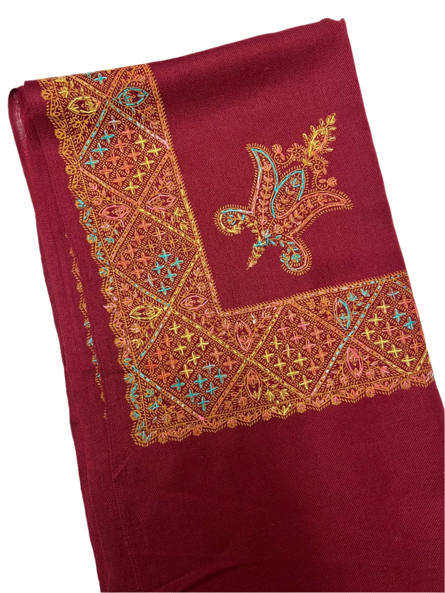 Rouge Pashmina Embroidered Shawl