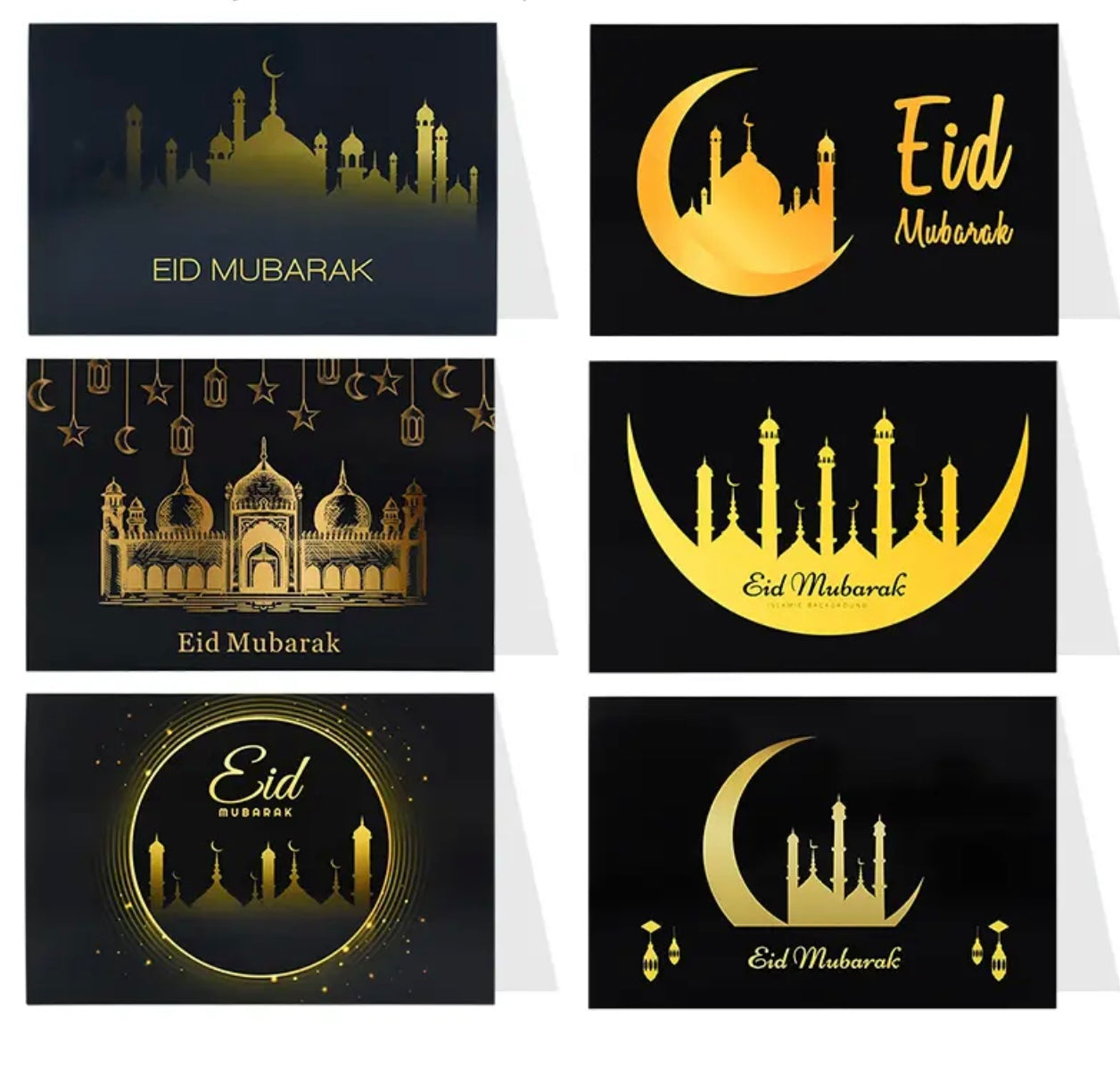 Eid Mubarak Cards Set