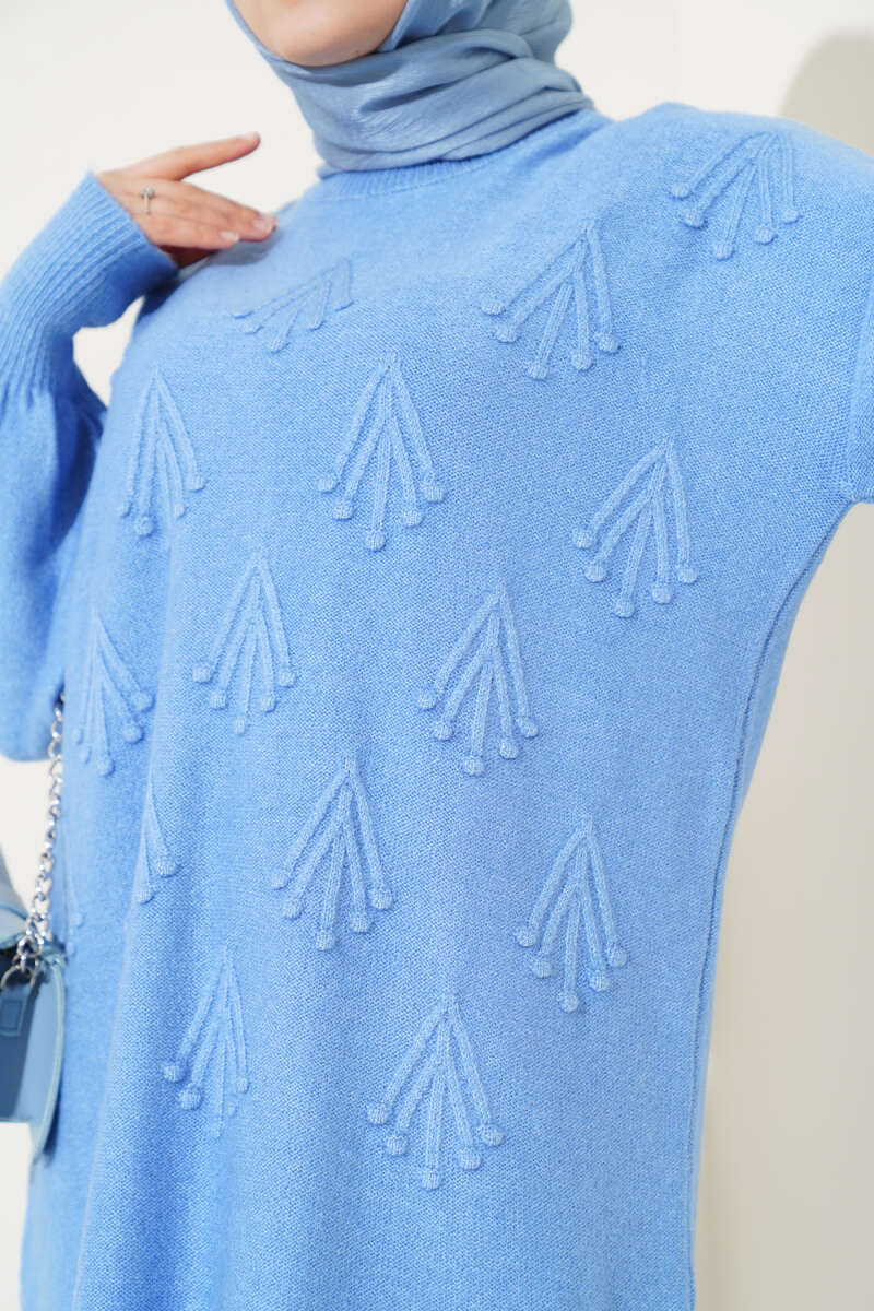 Embossed Tunic Sweater