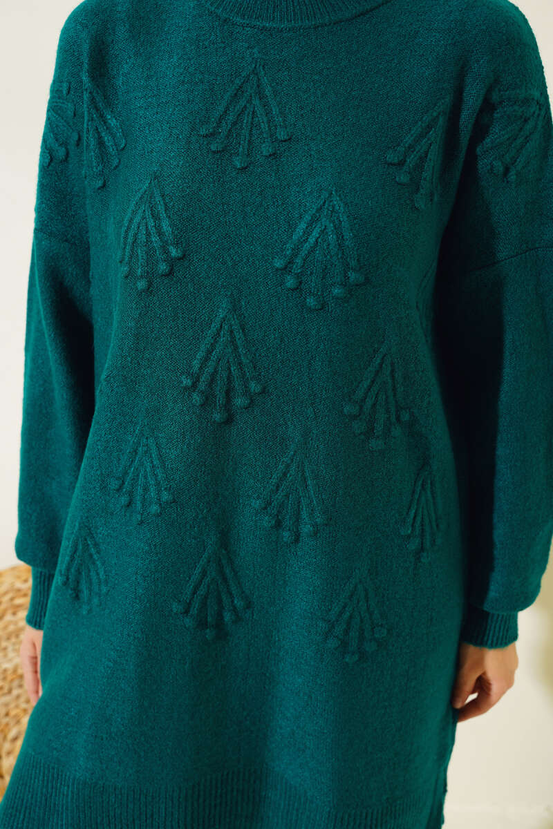 Embossed Tunic Sweater