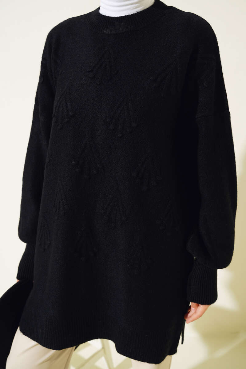 Embossed Tunic Sweater