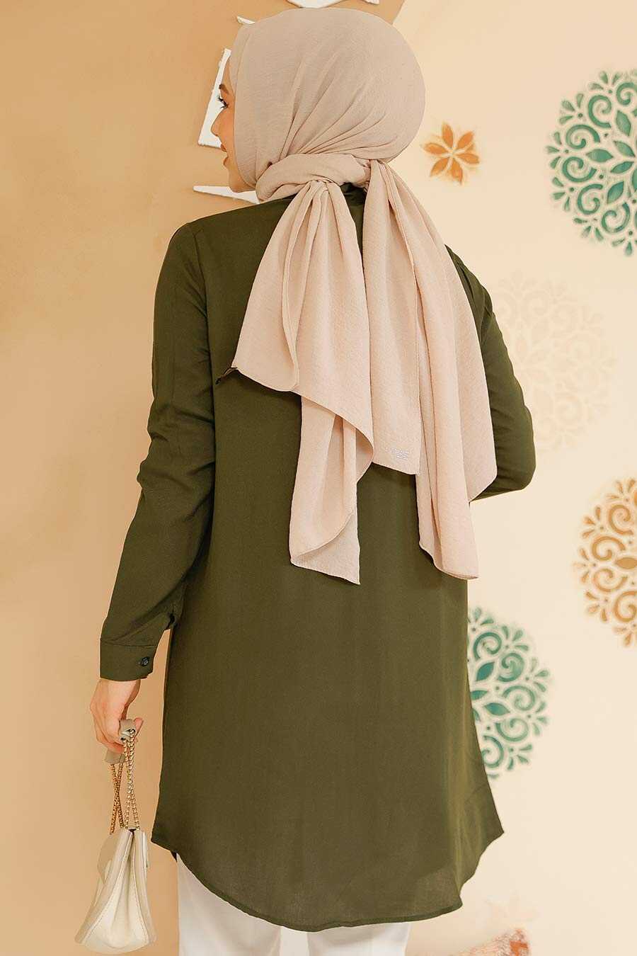 Army Green Plain Turkish Top