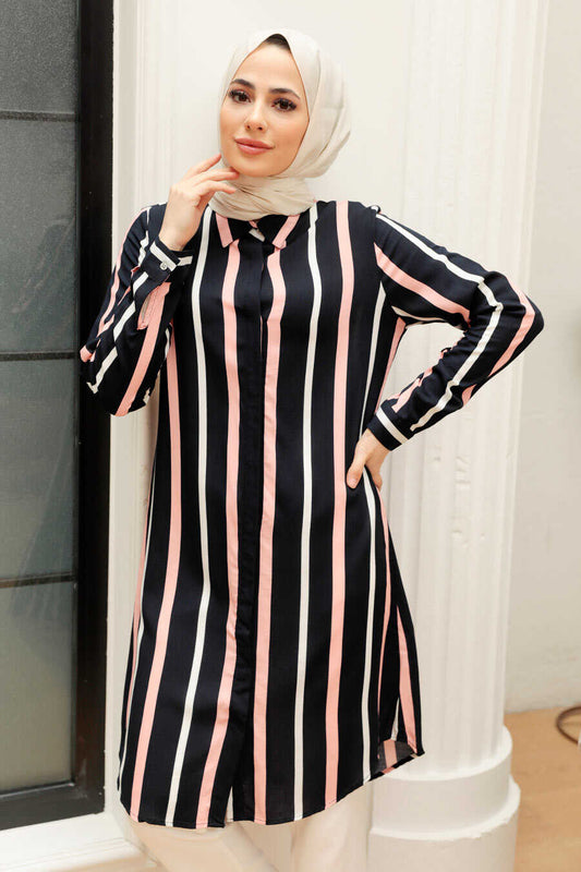 Navy Stripes Printed Tunic