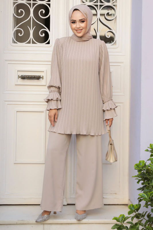 Beige 2 Piece Turkish Suit