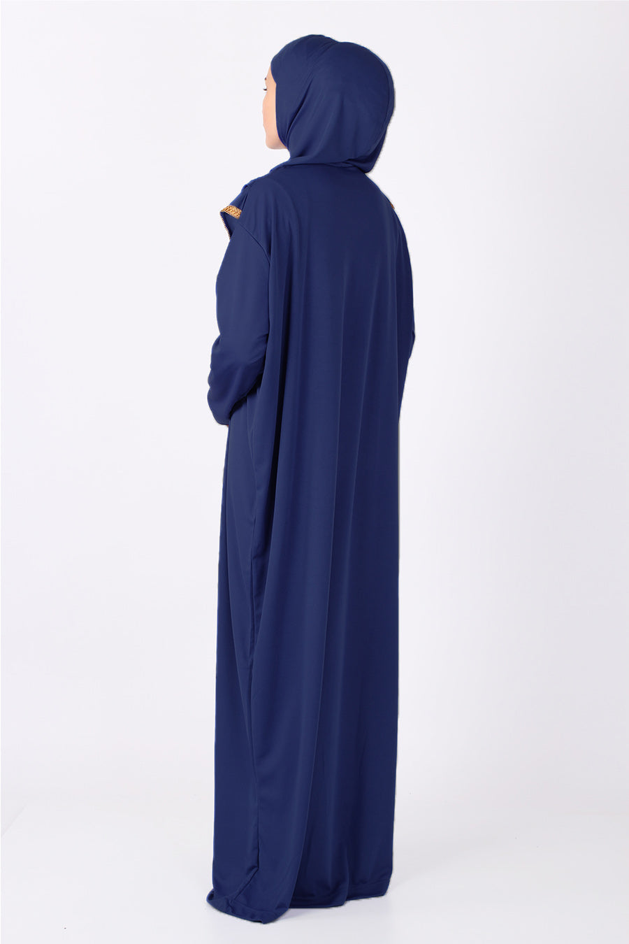 Blue Zipper Turkish Prayer Dress