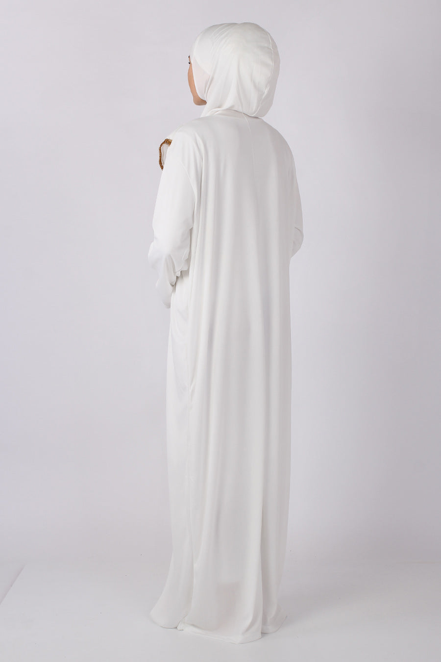 White with Lace Turkish Prayer Dress
